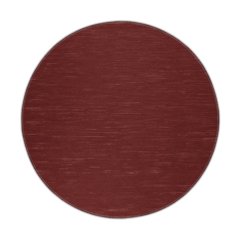 Tapis brun uni d'intérieur et d'extérieur, Rond 5 pi