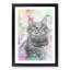 Colours of a Cat in Abstract - Picture Frame Graphic Art Print-55686169-55686168