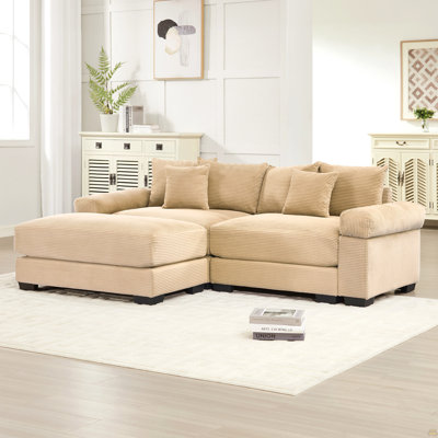 92"  Oversized Cloud Modular L-Shape Sectional Couch