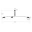 Three Arm Ceiling Lamp Pivoting Rotating Black Arm Shade Semi Flush Mount-2043383607