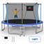 Trampoline 14 pieds, trampolines de sport avec filet d'enclos, trampolines récréatifs pour l'extérieur intérieur