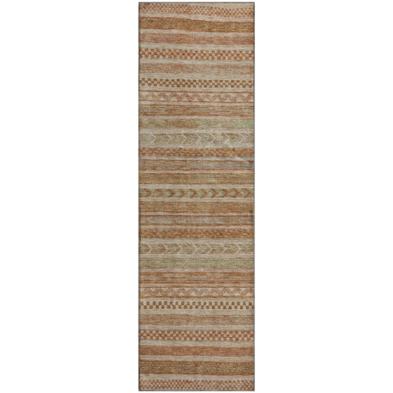 Premium Machine Washable Marasco AMF1625 Stripes Rug, Runner 2'3" x 7'6"