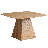 5-Piece Dining Set With Square Wooden Table In Natural Wood And 4 Upholstered Dining Chairs-1542785380