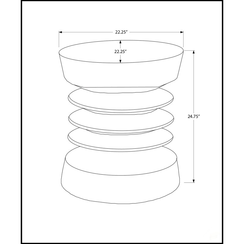 Table d'appoint ronde moderne avec conception à ressorts, résistante aux intempéries pour une utilisation intérieure et extérieure, compacte et élégante