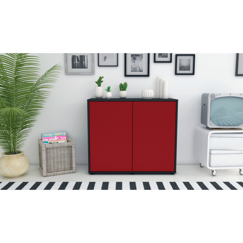 Quintara 92cm Sideboard, Anthracite/Red