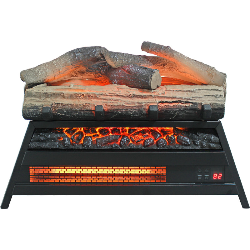 23" 3D Log Set Electric Fireplace Insert with Infrared Heating