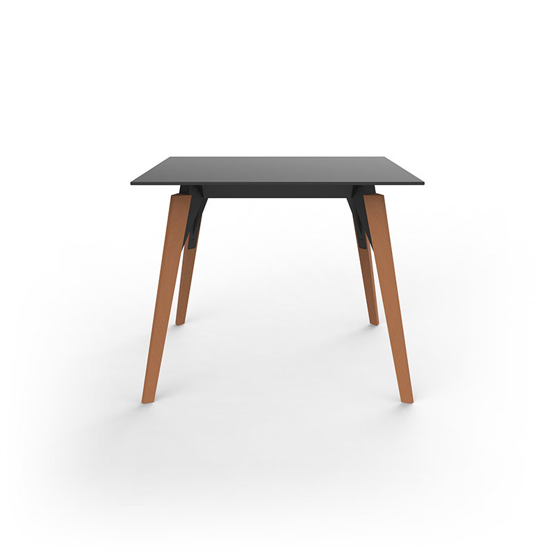 Plateau de table en bois Faz, Chêne, L 35,5 po x L 35,5 po, Noir