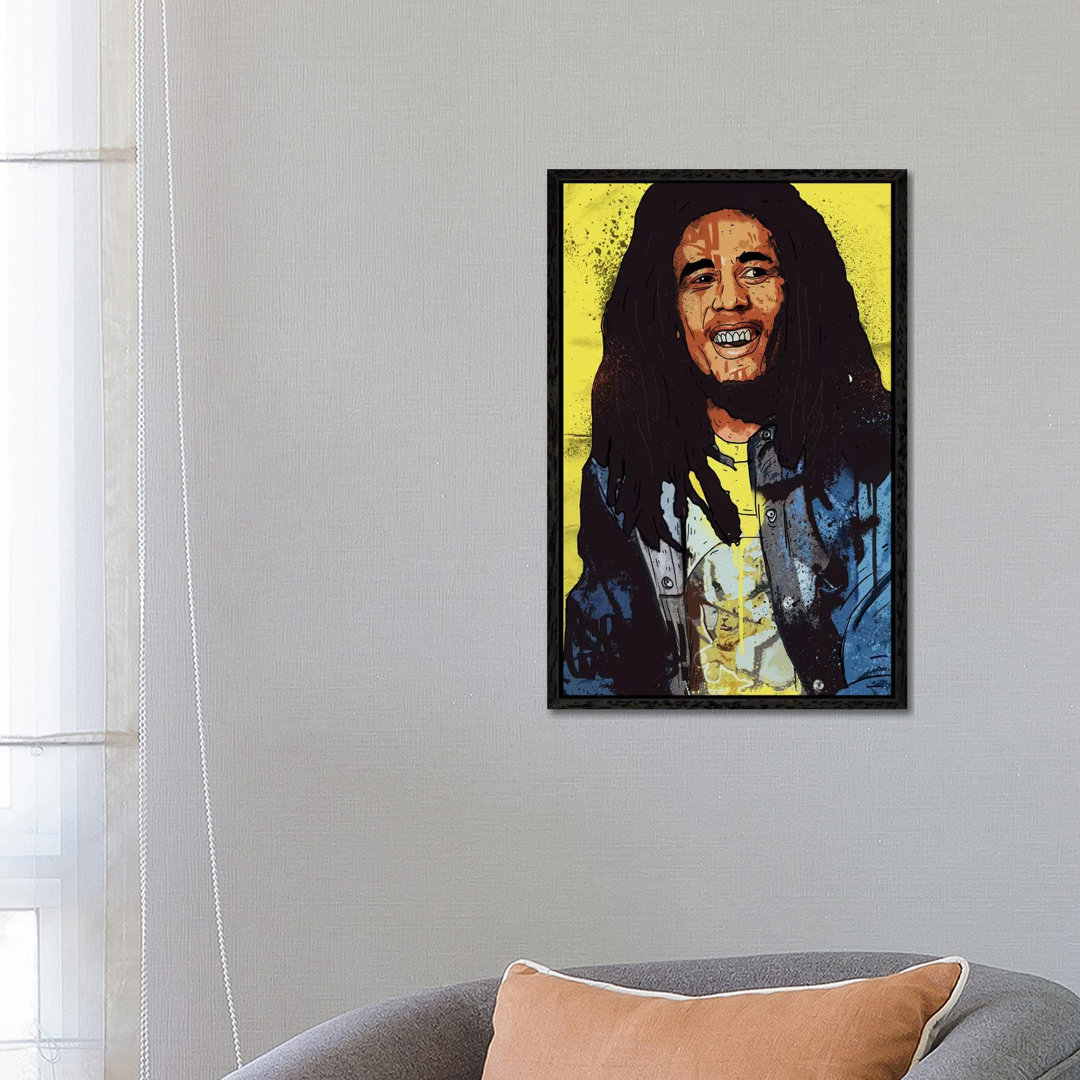 Bob Marley von Nick Cocozza - Floater Frame Gallery-Wrapped Canvas Giclée on Canvas