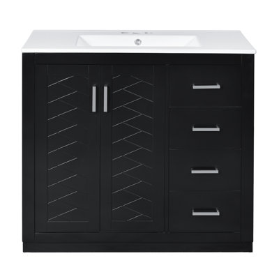 Meuble-lavabo 36 po avec lavabo en céramique