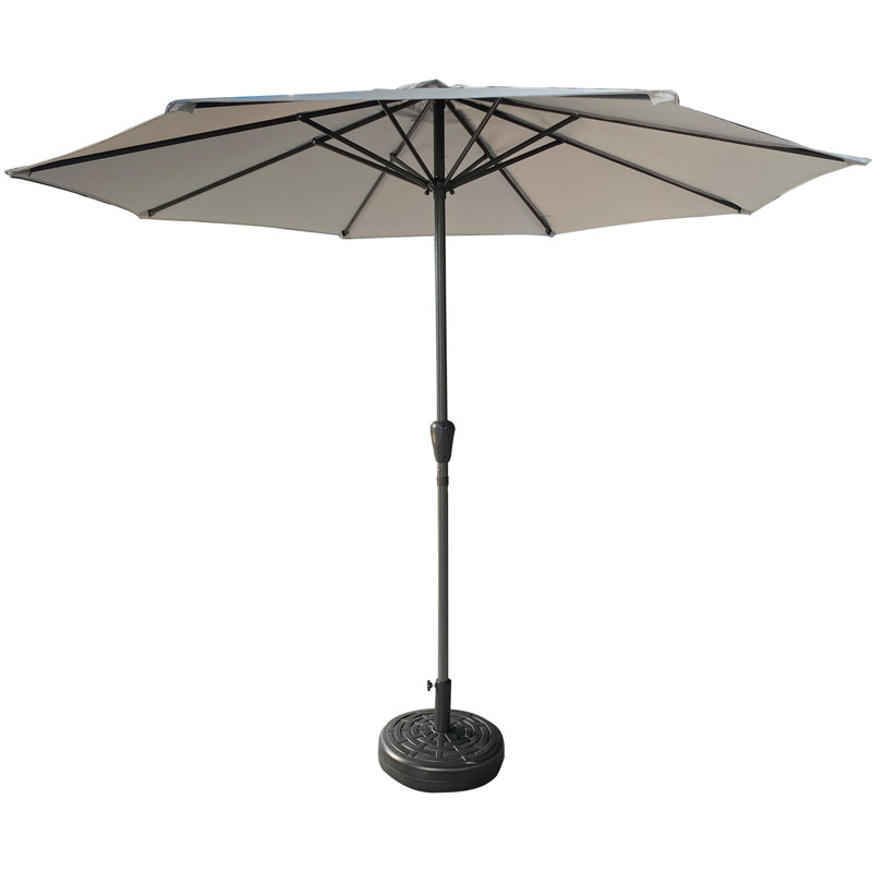 Parasol d'extérieur en aluminium pour patio, Gris