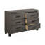 Mobilier de chambre à coucher moderne de style transitionnel avec poignées de bar 1 pièce