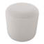 Pouf rond en tissu tricoté gris et blanc par Lumisource-973315480