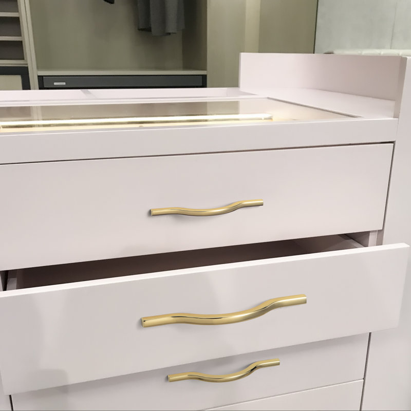 Poignée arche moderne 5 po, Or poli