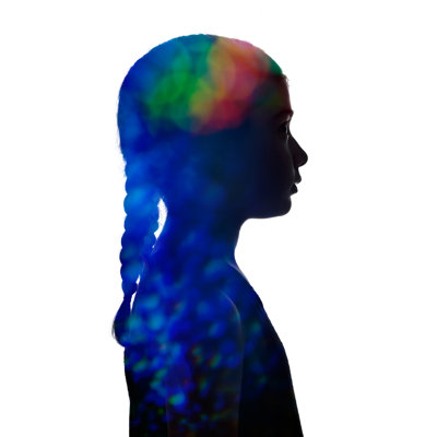 Silhouette Of A Girl by Koraysa - Wrapped Canvas Print