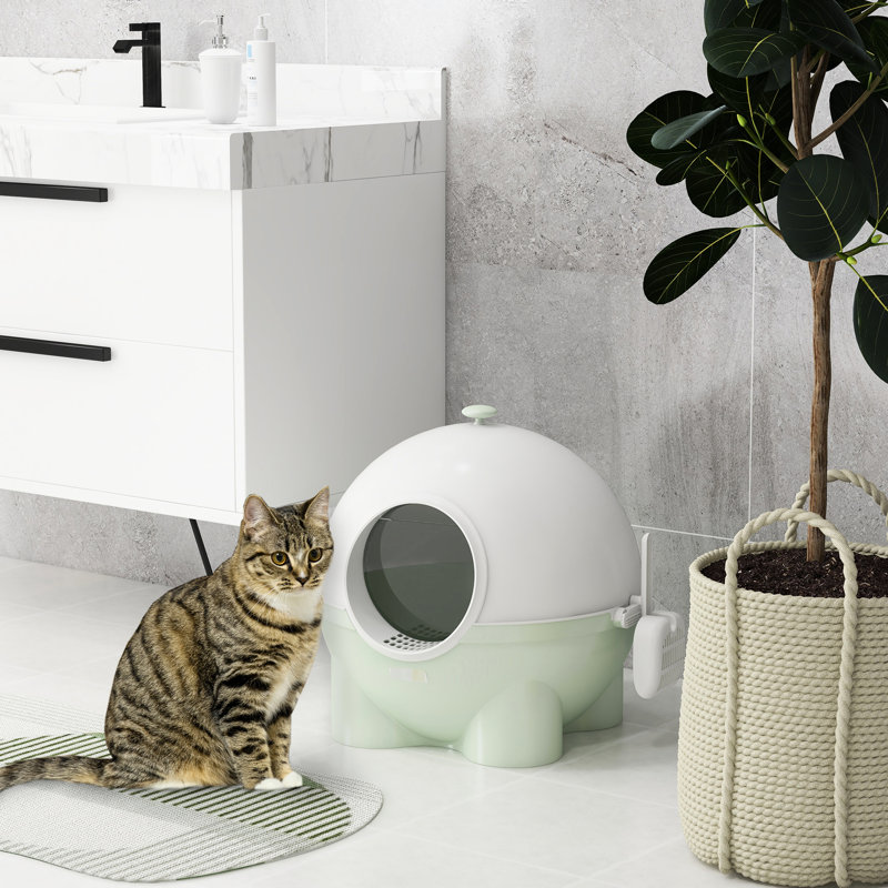 Bac à litière pour chat avec couvercle