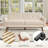 Cattaleya 78" Mid Century Modern Linen Upholstered Square Arms Sofa-1744504353