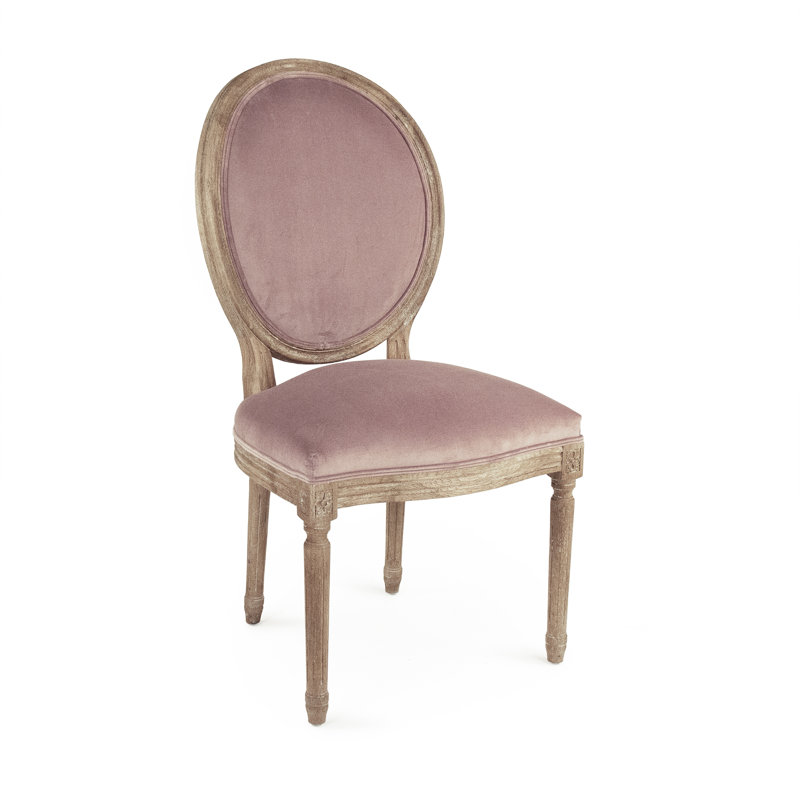 Galvin Upholstered Dining Chair, Dusty Rose Velvet