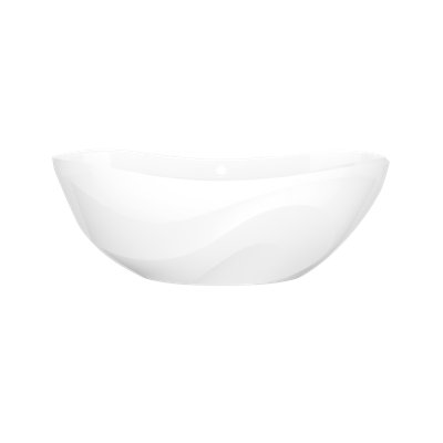 Seros 65" x 30" Freestanding Soaking Bathtub with Curved Rim and Overflow Hole