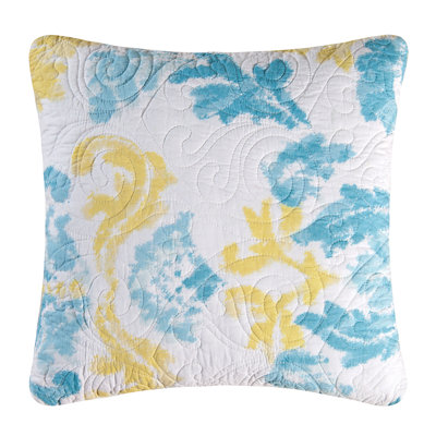 Delilah Blue Quilted Pillow