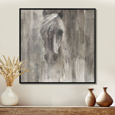 Cheval de ferme, peinture sur toile - Cheval de ferme