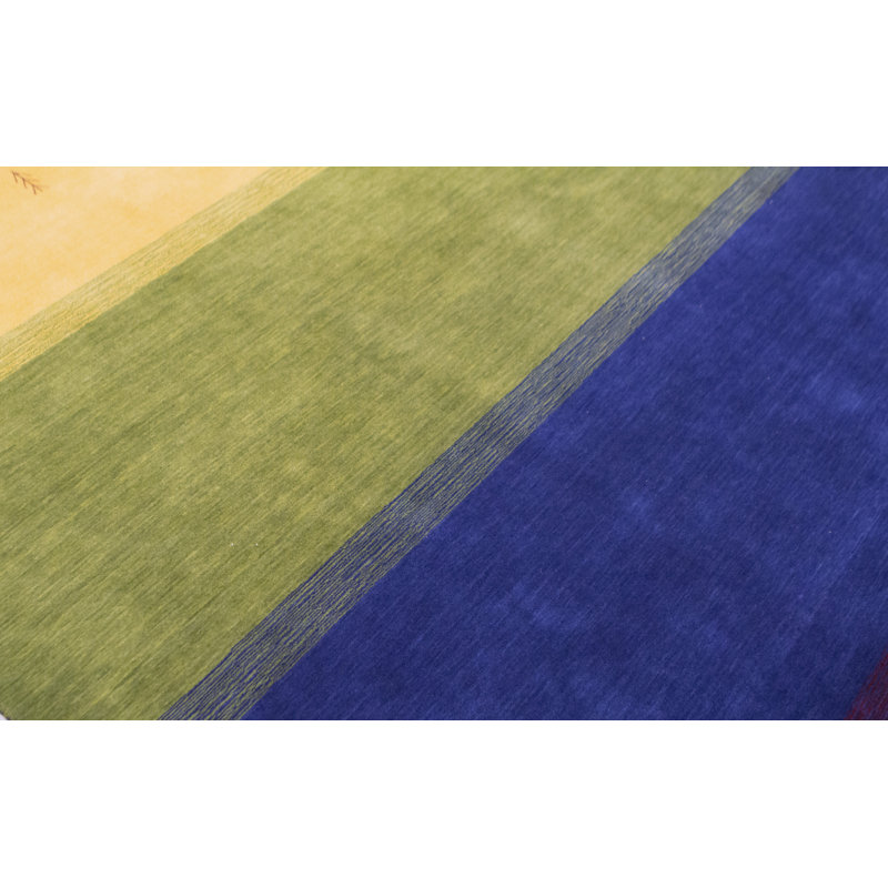 Gabbeh Wool Striped Area Rug