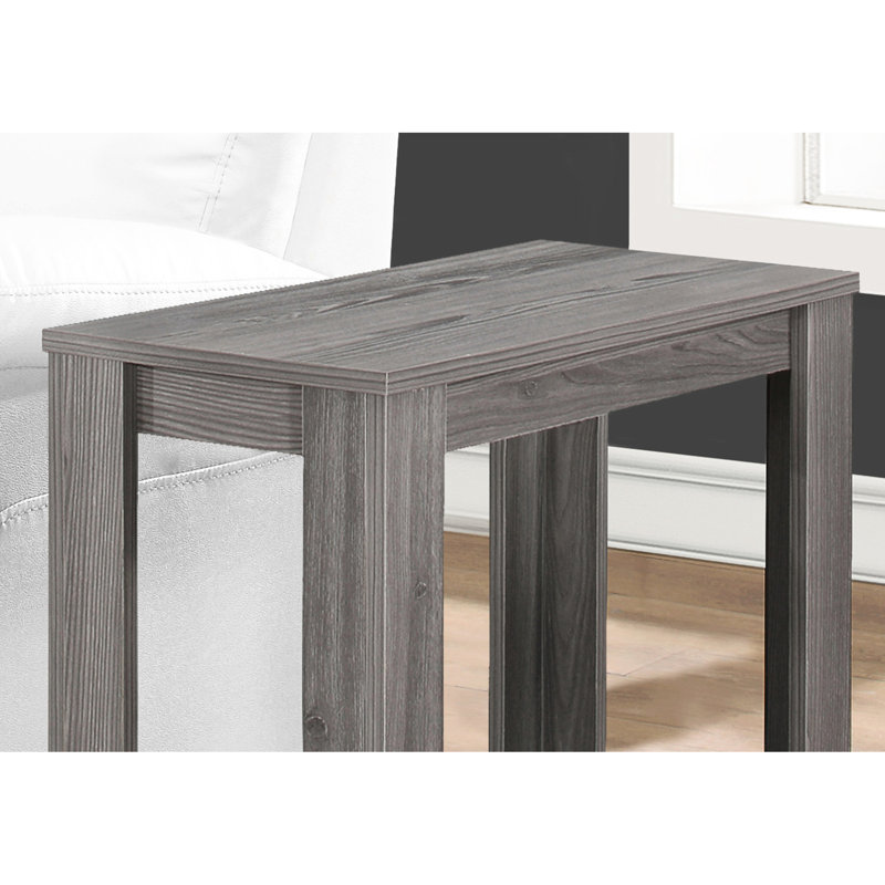 Table d'appoint grise de 28 po de long avec emballage sécuritaire et surface spacieuse de 23,13 po
