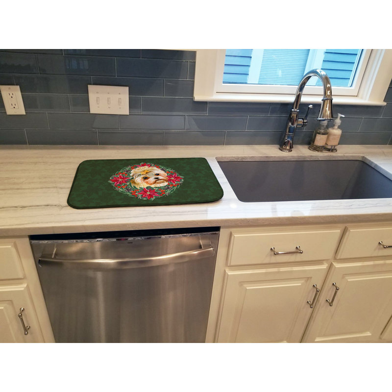 Tapis de séchage en couronne de poinsetta morkie