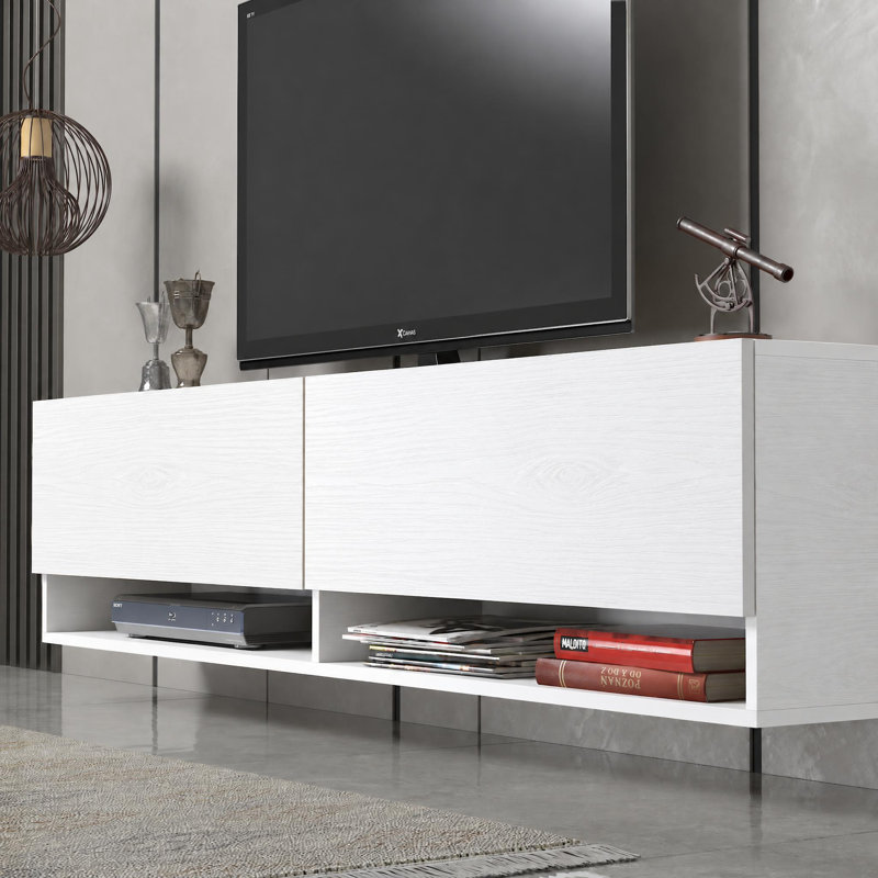 Meuble télé flottant Didimo, Blanc