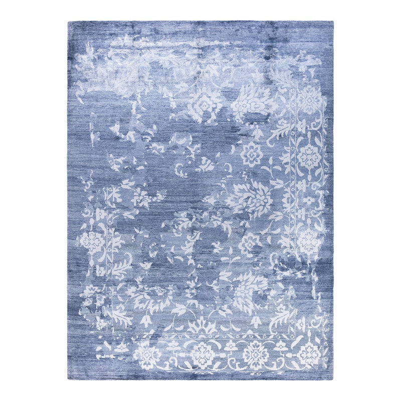 Overdyed One-of-a-Kind Rectangle 9'2" X 12'2" Hand Knotted Area Rug