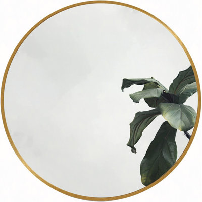 16" Metal Round Bathroom Mirror