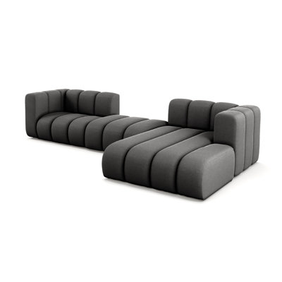 3 Seater Velvet Sofa & Chaise