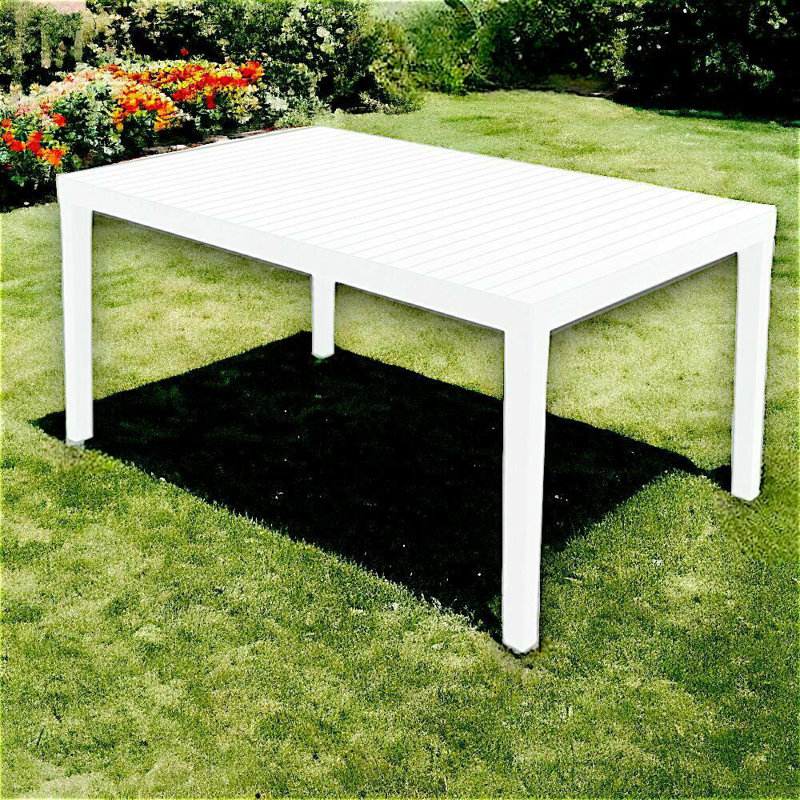 Foxborough Rectangular Outdoor Dining Table , 90cm W x 150cm D, White