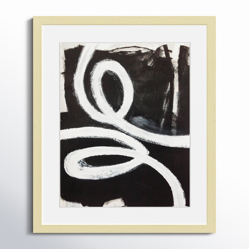«Ansonia Swirly Swirls I On Paper» par Joss & Main Print, H 19 po x l 16 po x P 0,75 po, Cadre doré mat
