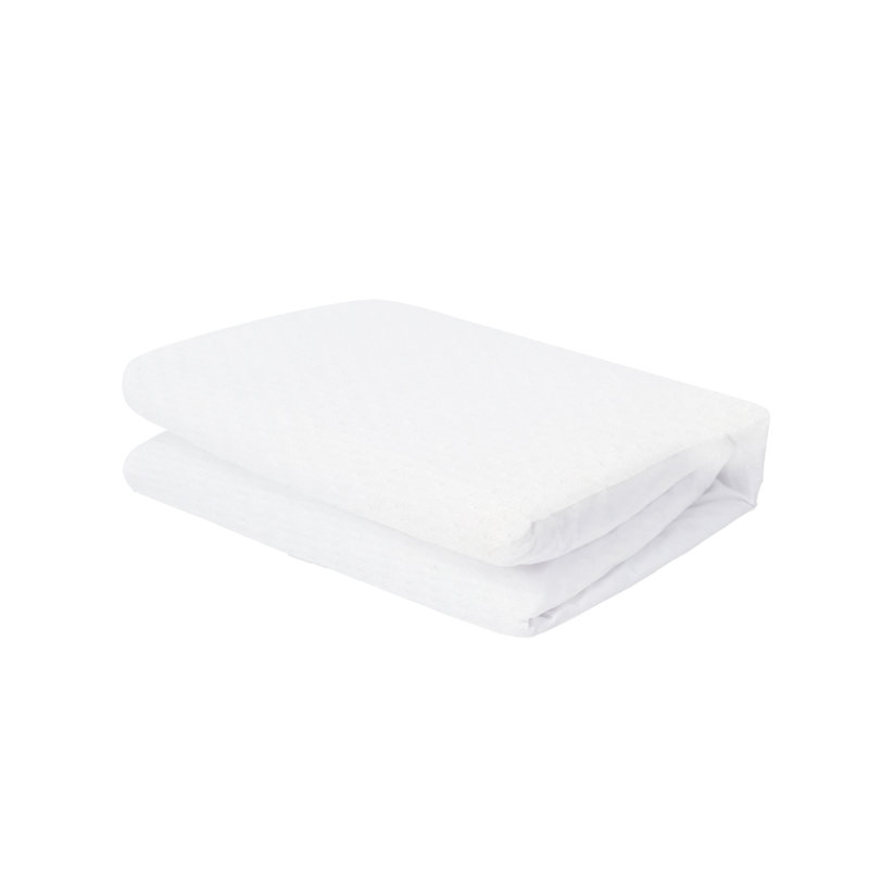 Cariloha Luxurious Aloha Soft Mattress Protector | White | 100% Waterproof Top | Deep Pocket Design | Corner Active Band