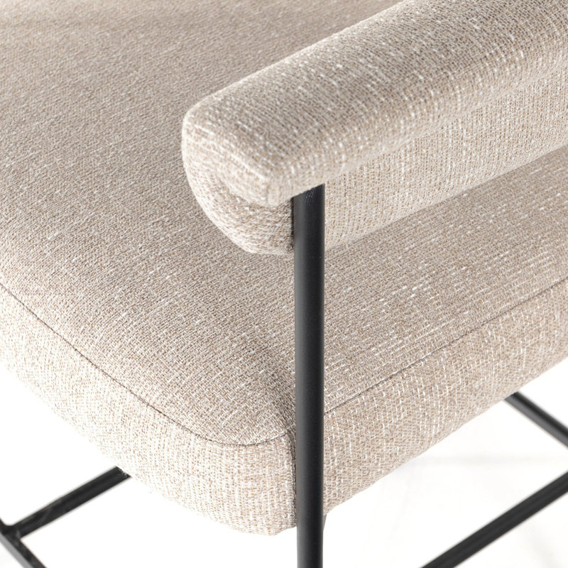 Grayson Counter and Bar Stool, Light Camel Polyester, Counter Stool (26.5" Seat Height), Solid