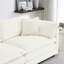 5 canapé convertible avec repose-pieds réversible, canapé modulaire en U blanc pour le salon, tissu chenille minimaliste moderne, 2 repose-pieds et blanc, rembourrage en éponge douce
