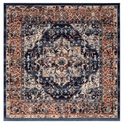 Tapis bleu marine / rouge Slaboden