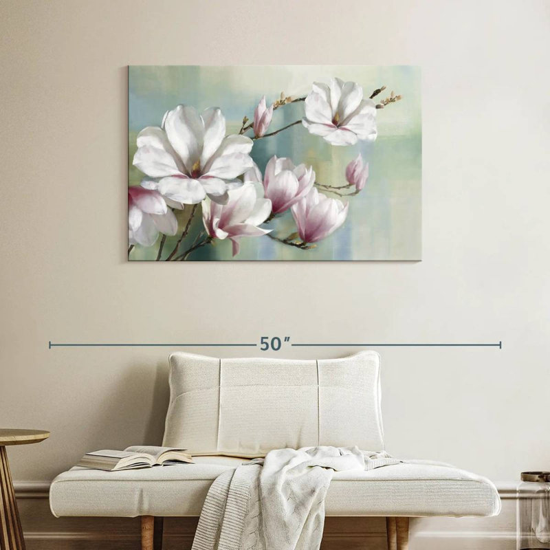 Fleurs de magnolia blanc Harnek, H 26 po x l 39 po