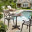 27" Round All-Weather Outdoor Patio Bistro Table, Rust-Proof Cast Aluminum Frame & Breathable Hollow Tabletop, Anti-Slip Foot Pads Suitable For Patio, Backyard