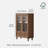 31.5"W Solid Black Walnut Assembled Traditional Accent Cabinet with Drawer Storage