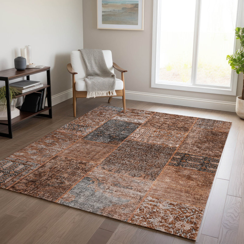Tapis intérieur / extérieur Mohssen avec envers antidérapant, Rectangle 3 pi x 5 pi