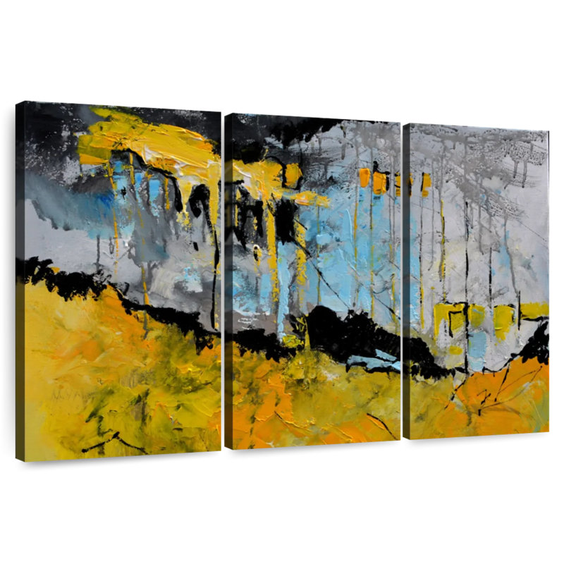 Avery Bleeding Sunrise Abstract, 42" H x 65" W
