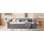 Lit de jour simple rembourré avec accoudoirs de rangement et port USB-672260167
