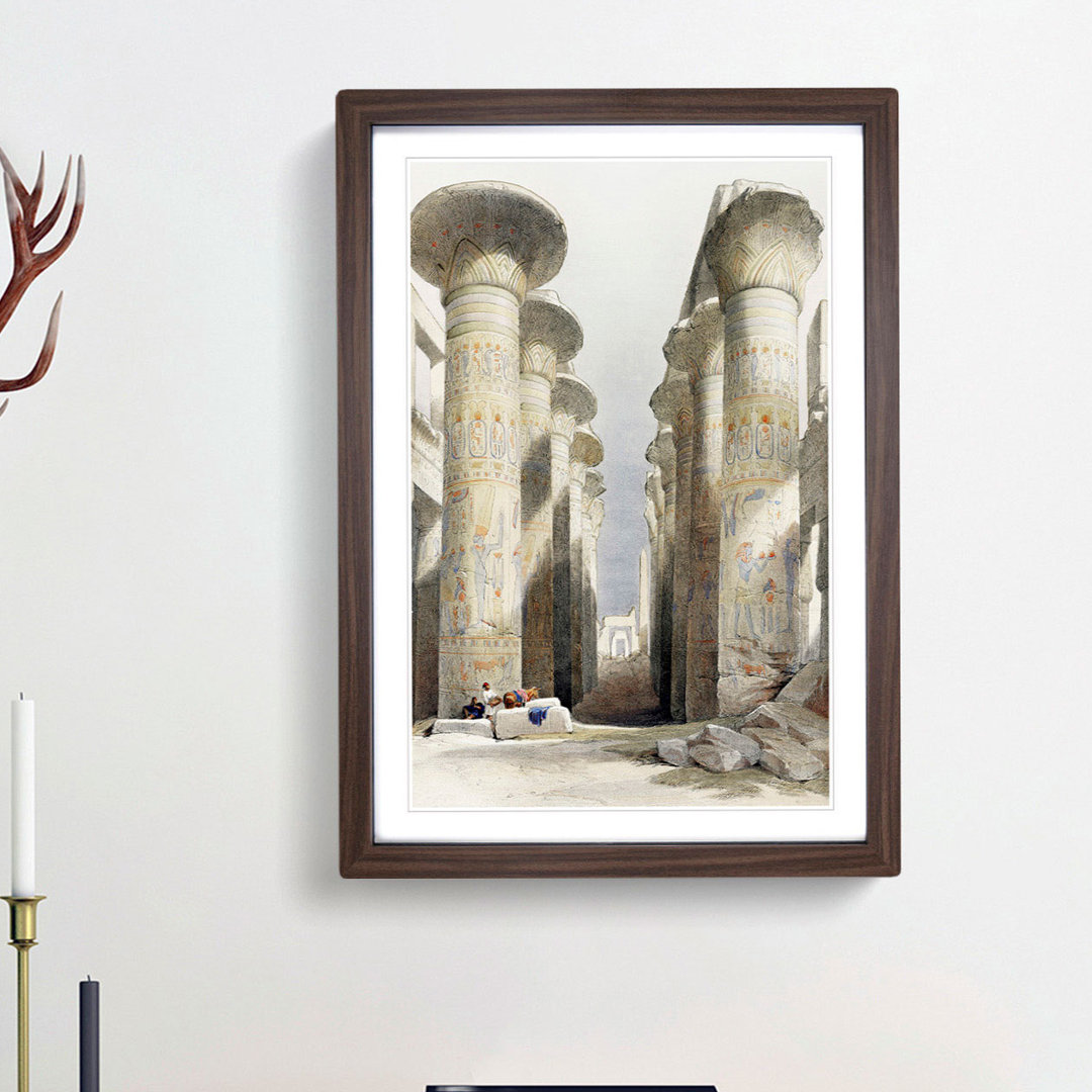 Ehyptian Temple by David Roberts - Framed Print