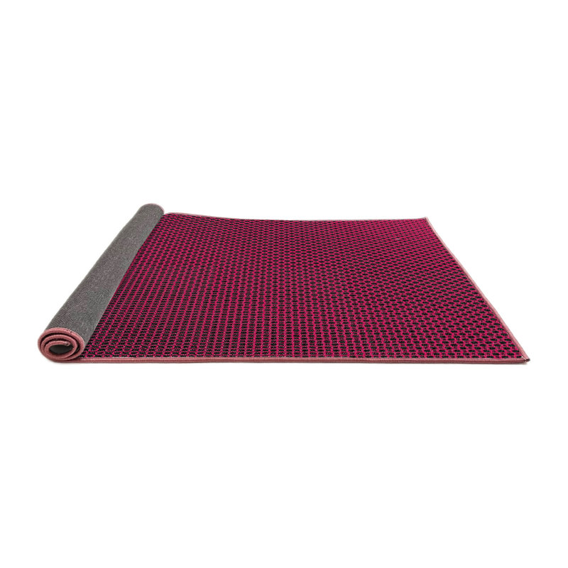 Tapis mauve à motifs/noir de zone, Carré 5 pi
