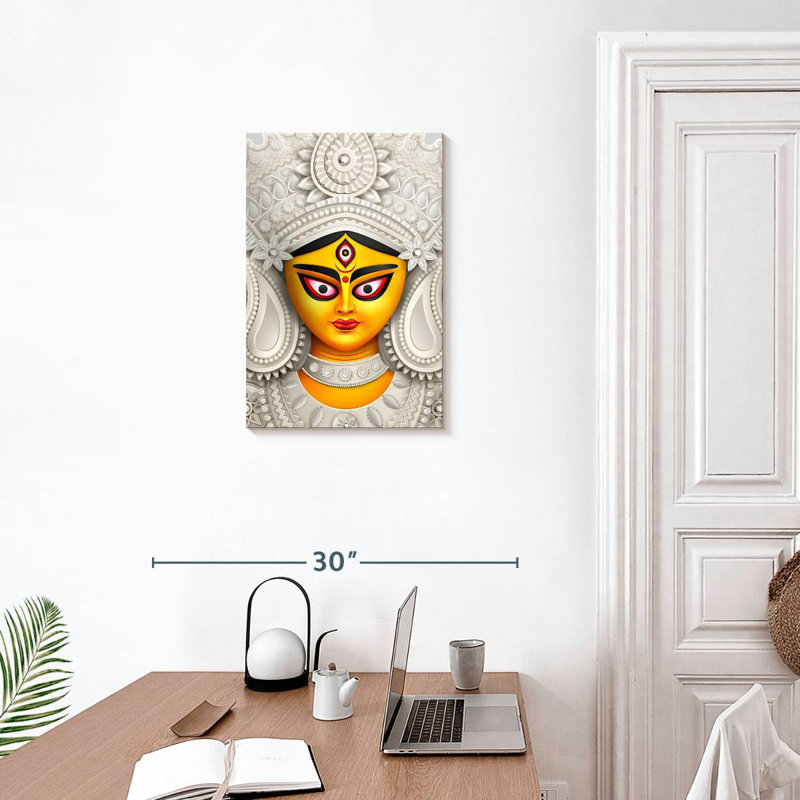 Adella, déesse indoue Durga, H 24 po x l 16 po