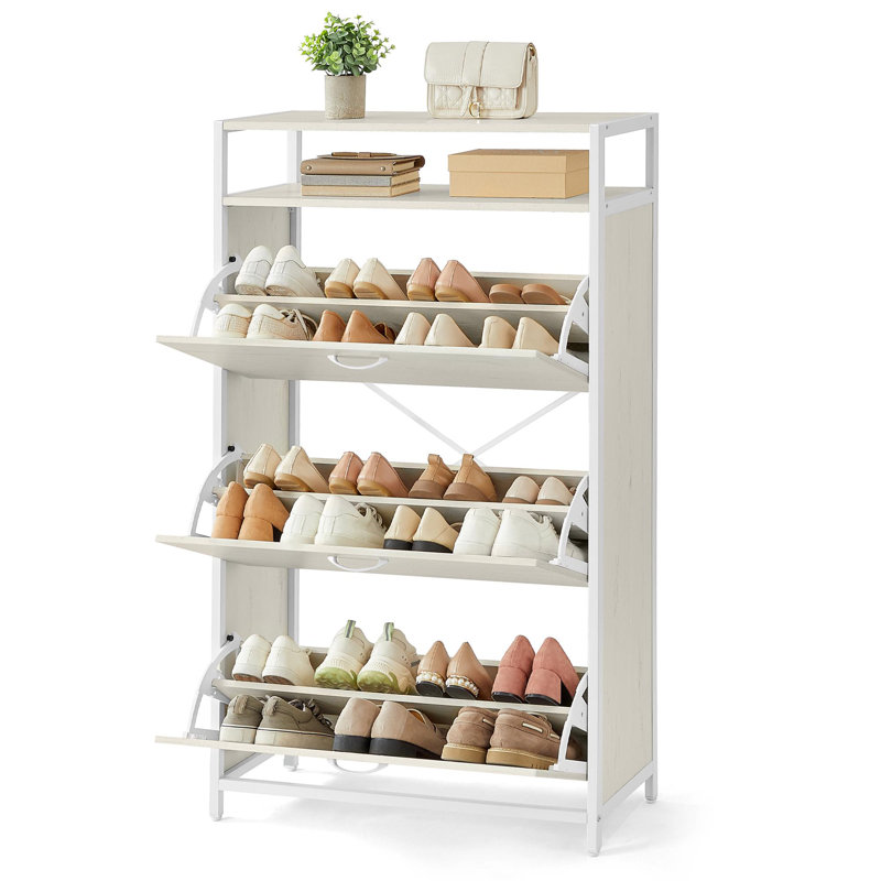 Rangement à chaussures 24 paires, Blanc