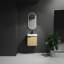 Meuble-lavabo mural 20 po avec lavabo en céramique, armoire de rangement avec portes (ensemble KD)