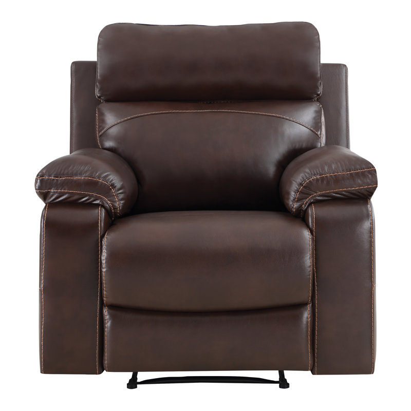 Bryson Faux Leather Recliner, Espresso