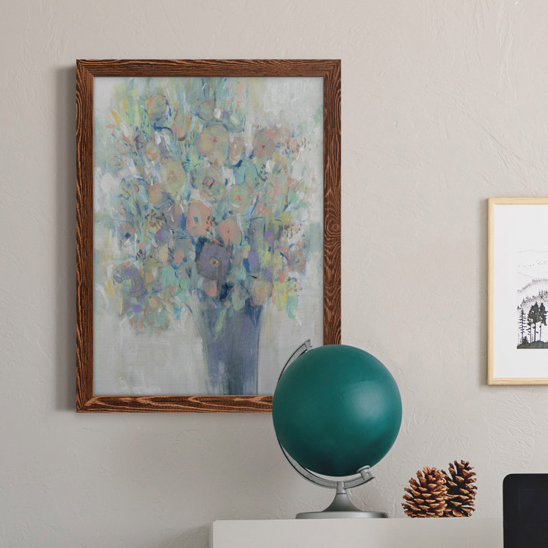 Bouquet II - peinture sur toile encadrée, Érable, H 44 po x l 31 po x P 1 po
